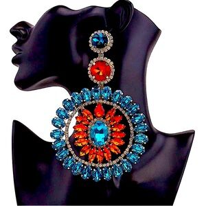 Diamond-shaped Amethyst Dangle Boho Earrings